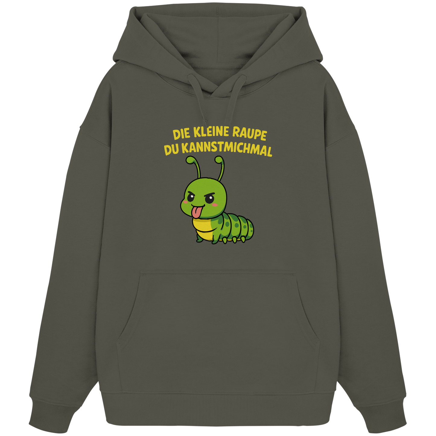 Freche Raupe mit Spruch | Lustiges Cartoon-Motiv mit Klartext-Garantie - Organic Oversize Hoodie