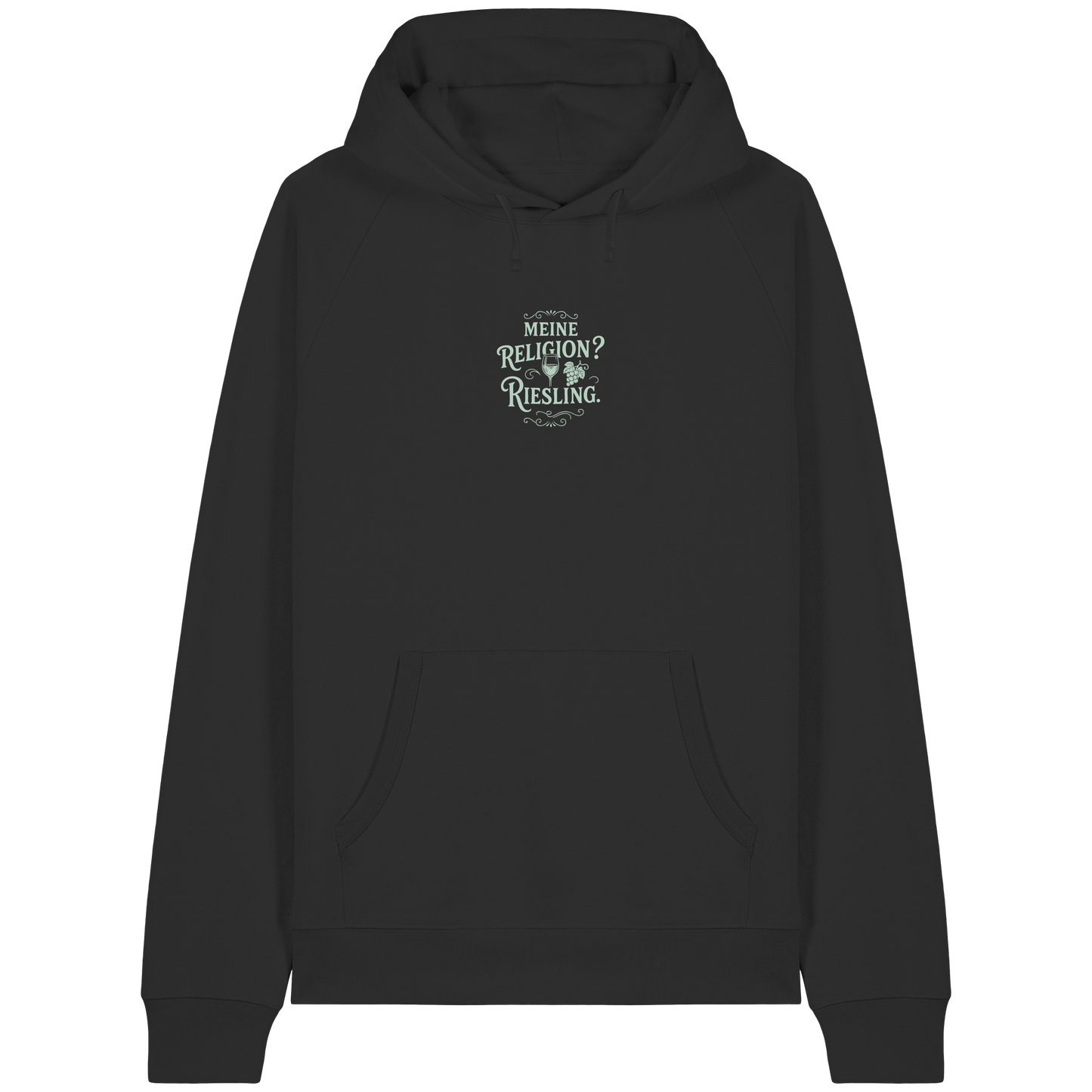 Meine Religion? Riesling. – Wein Spruch für Weißwein-Fans - Organic Raglan Hoodie