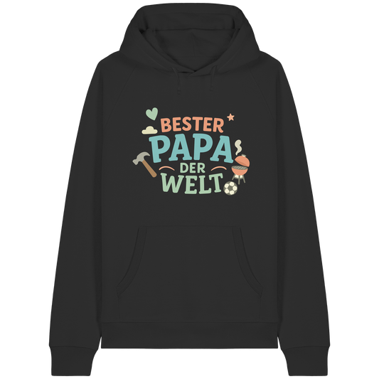 Bester Papa der Welt - Vater Geschenk - Organic Raglan Hoodie