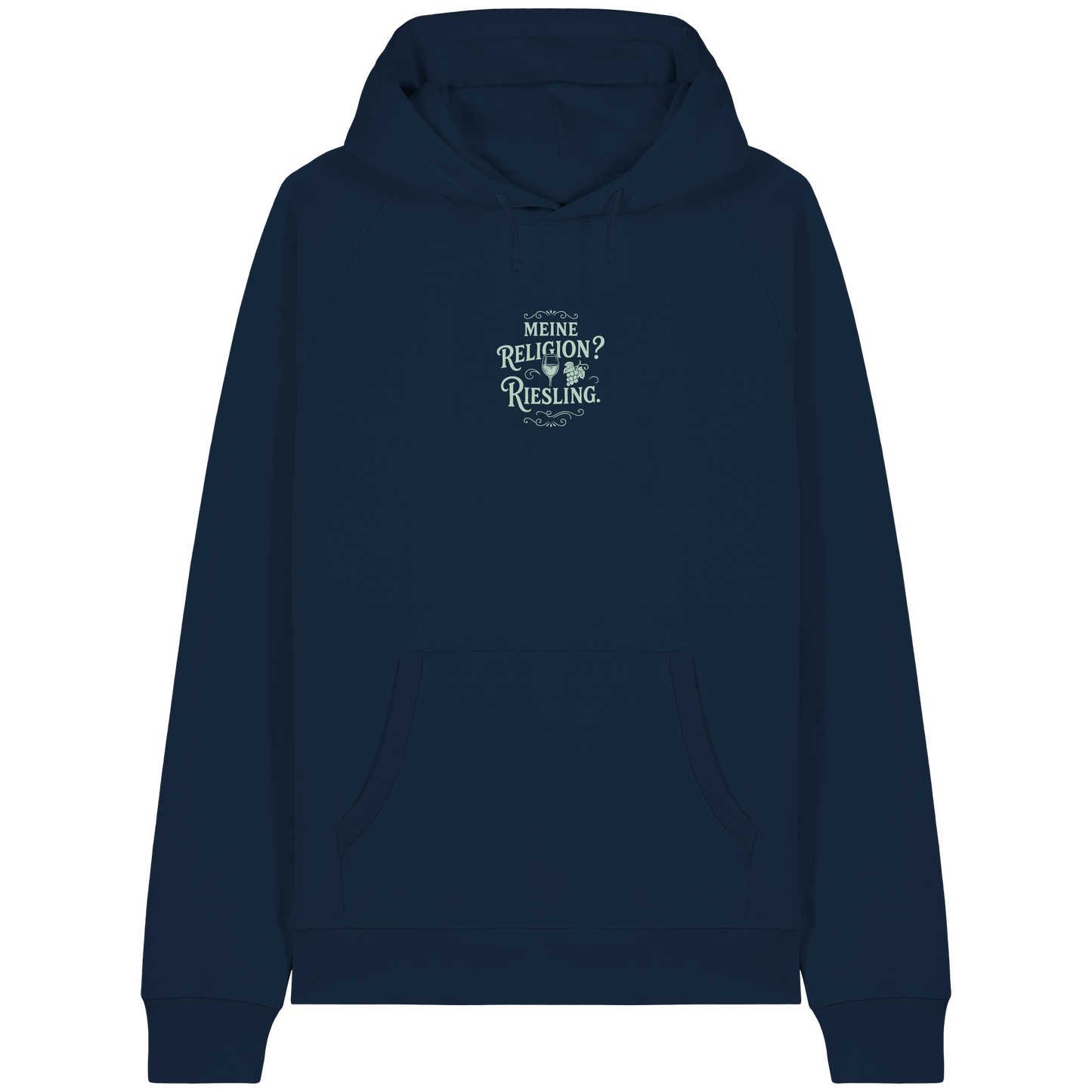 Meine Religion? Riesling. – Wein Spruch für Weißwein-Fans - Organic Raglan Hoodie