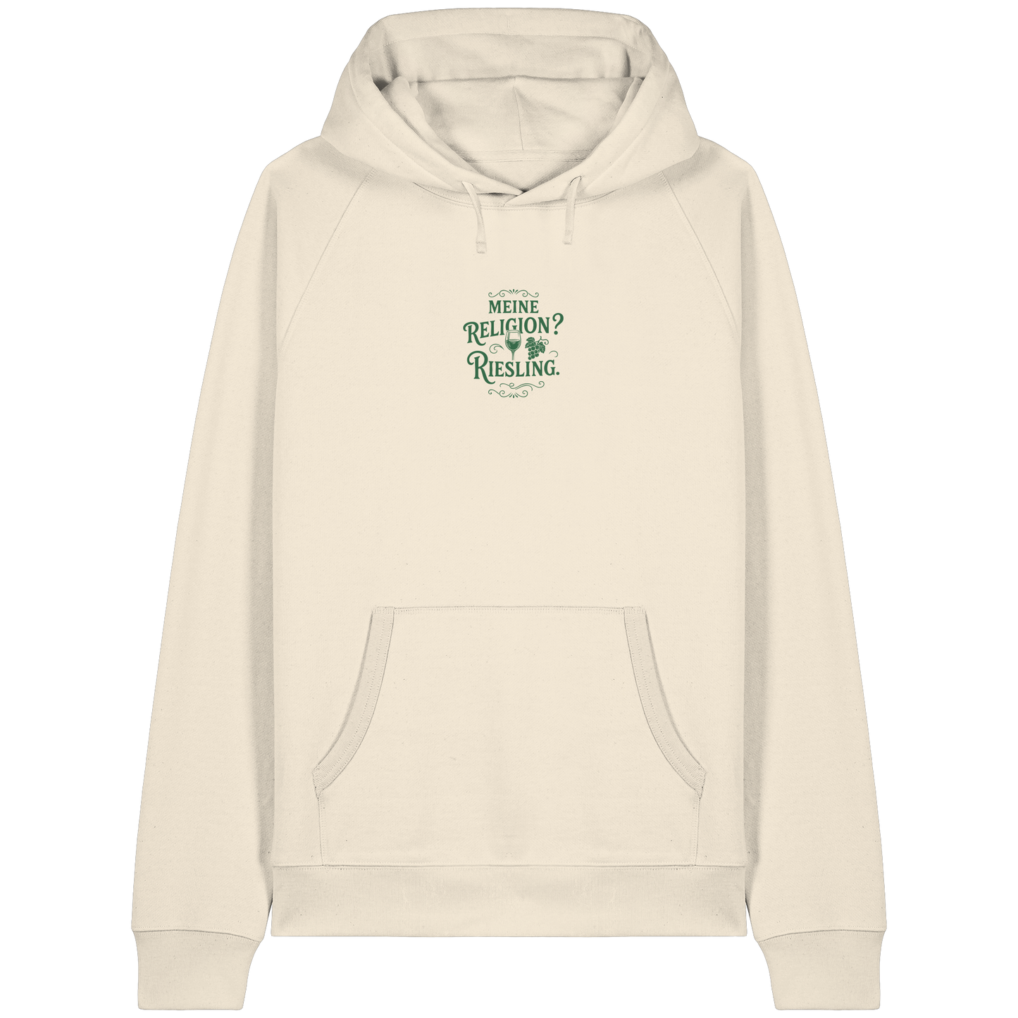 Meine Religion? Riesling. – Lustiger Wein Spruch für Weißwein-Fans - Organic Raglan Hoodie