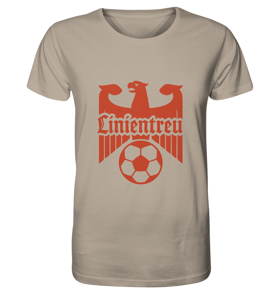 Linientreu Fußball Adlerfront – Für echte Fans der 3. Halbzeit - Organic Shirt mit markantem Adler und Fußballmotiv von Adlerfront