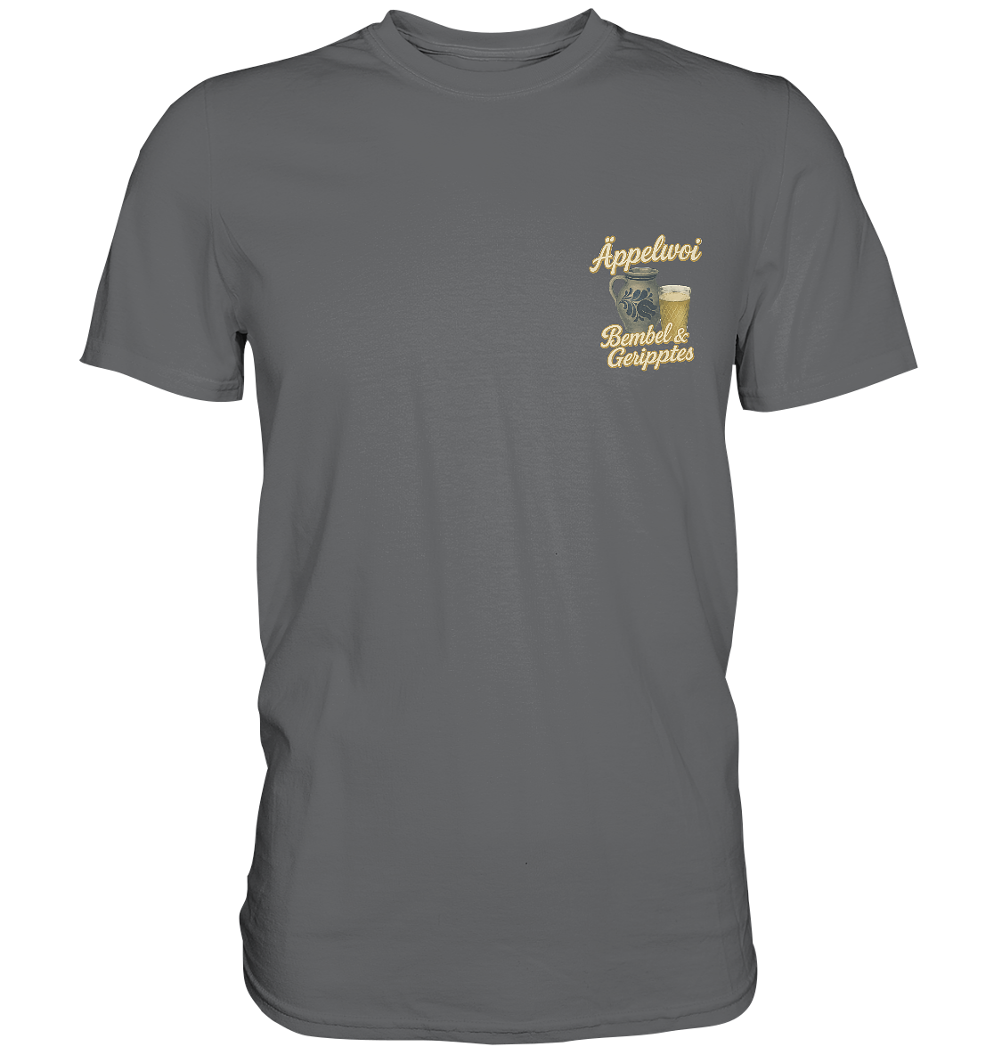 Äppelwoi - Bembel & Geripptes | Typisch Frankfurt - Premium Classic T-Shirt