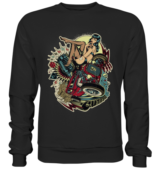 Rock ’n‘ Roll Outlaw - Tattoo Art by D.Vicente - Pressure Clothing - Premium Sweatshirt