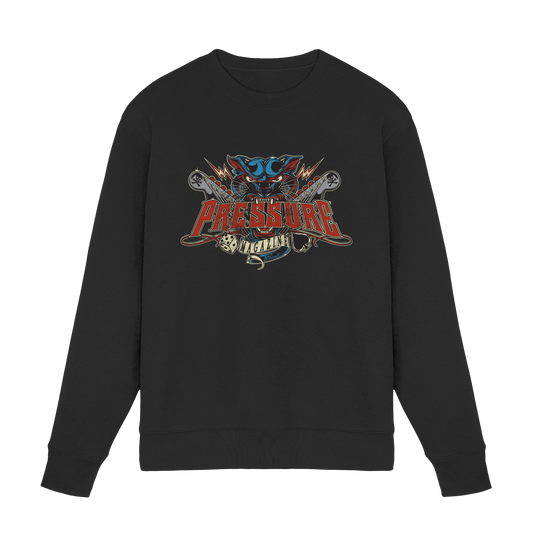 Rock ’n‘ Roll Outlaw - Tattoo Art by D.Vicente - Premium Sweatshirt von Pressure Clothing in Schwarz mit auffälligem Printmotiv