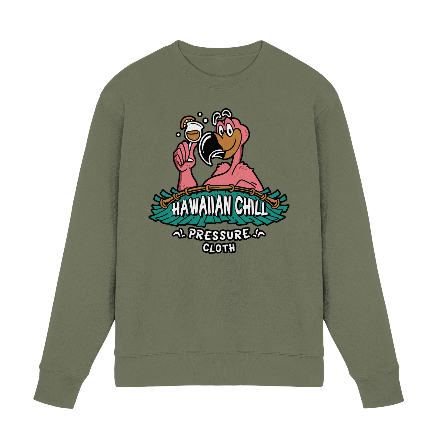 Hawaiian Chill - Tiki Style - Pressure Cloth - Premium Sweatshirt