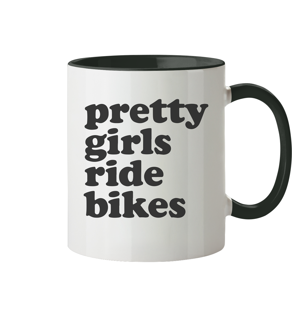 Pretty Girls Ride Bikes – Bikerinnen Motiv für starke Frauen auf zwei Rädern - Tasse zweifarbig