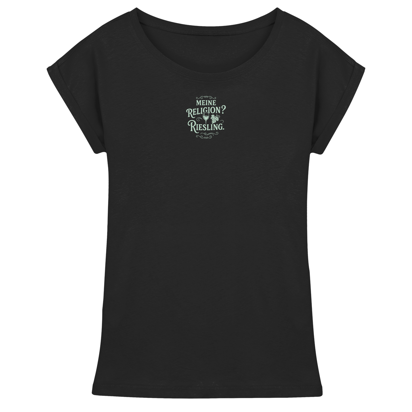 Meine Religion? Riesling. – Wein Spruch für Weißwein-Fans - Womens Extended Shoulder T-Shirt