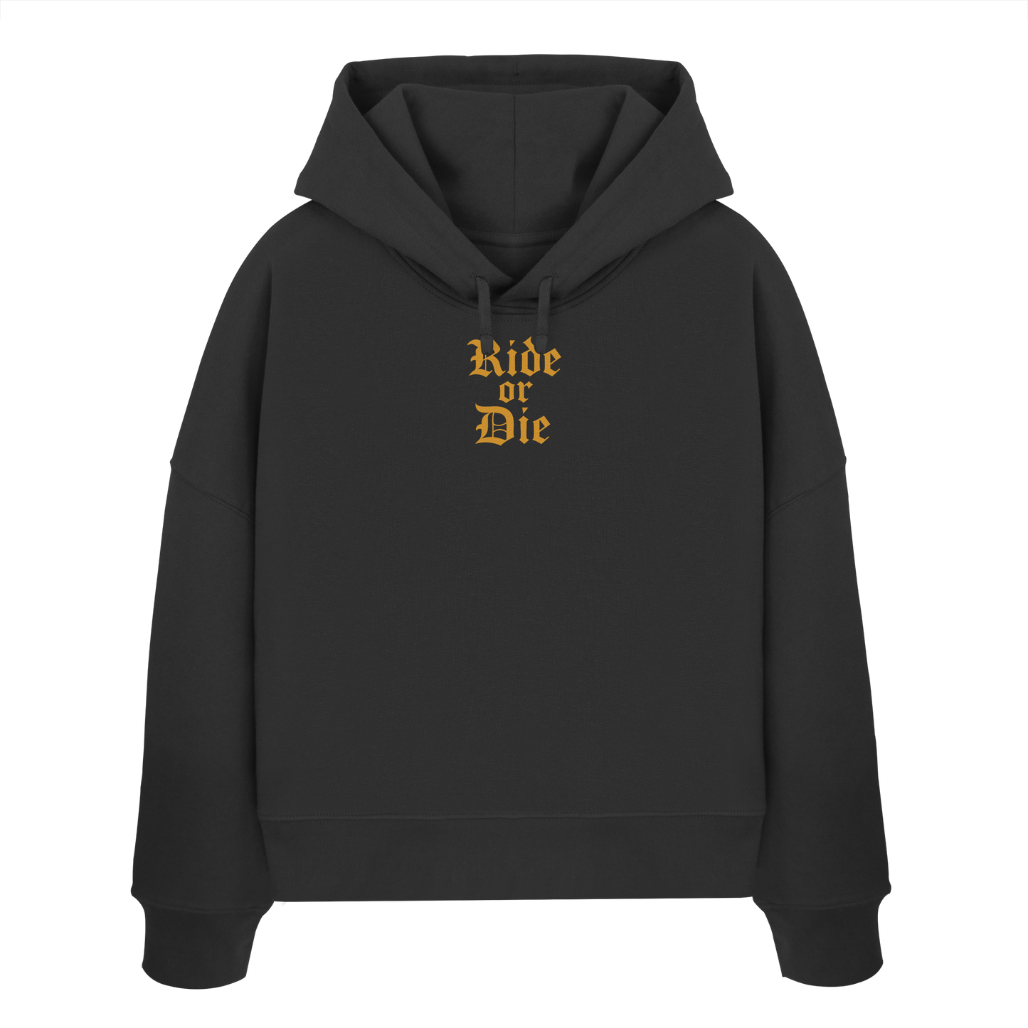 Ride or Die - Biker Statement - Womens Organic Boxcut Hoodie