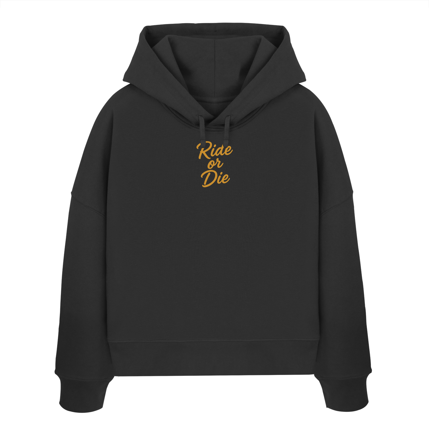 Ride or Die - Biker Statement - Womens Organic Boxcut Hoodie