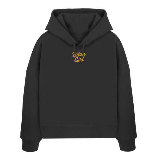 Biker Girl - Biker Statement - Womens Organic Boxcut Hoodie