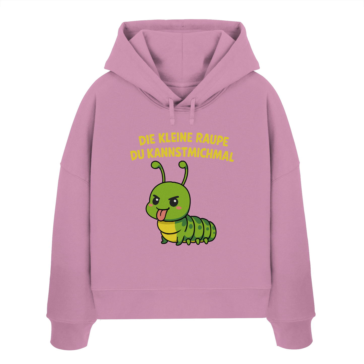 Freche Raupe mit Spruch | Lustiges Cartoon-Motiv mit Klartext-Garantie - Womens Organic Boxcut Hoodie