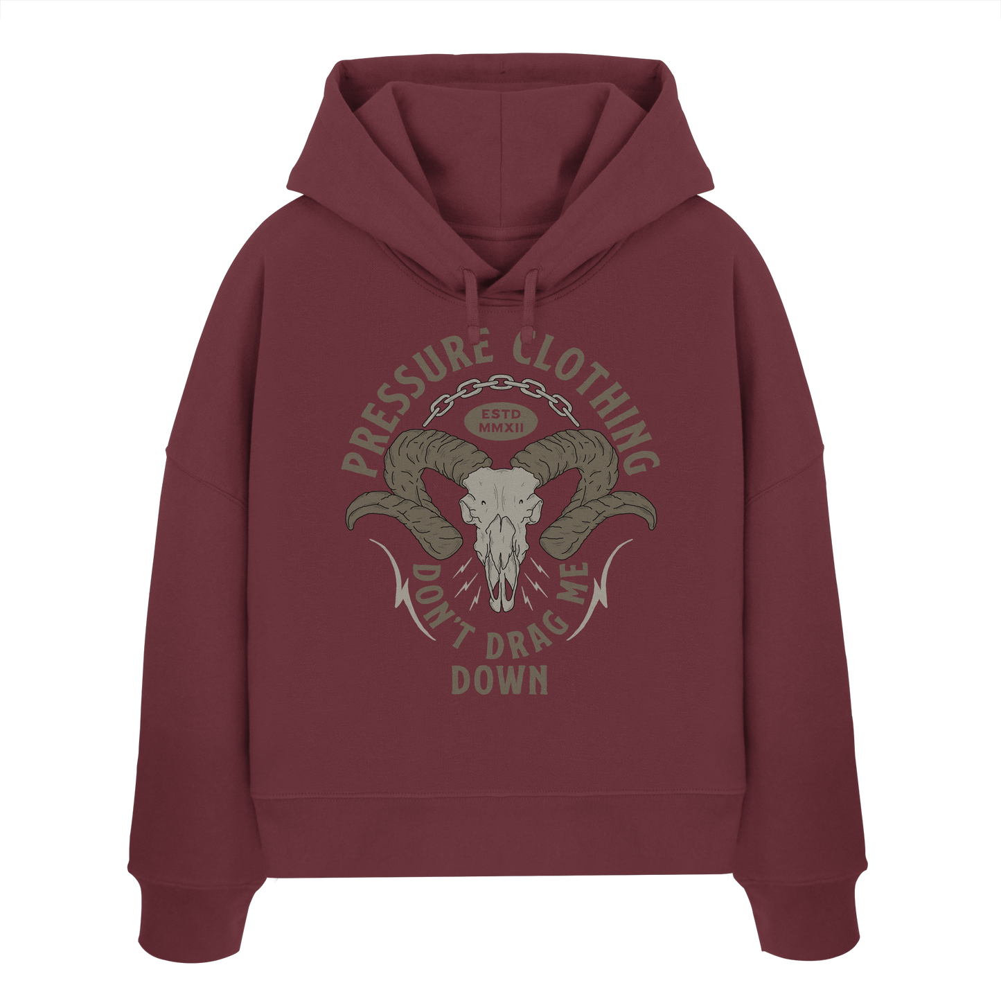 Domba - Pressure Cloth - Womens Organic Boxcut Hoodie