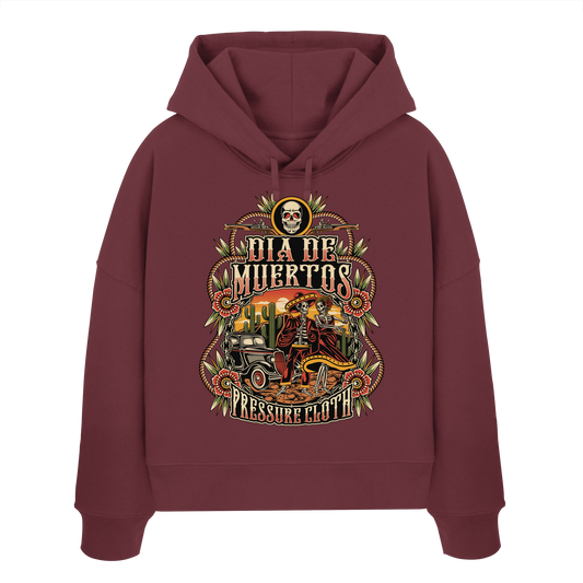 DIA DE MUERTOS - Pressure Cloth - Womens Organic Boxcut Hoodie