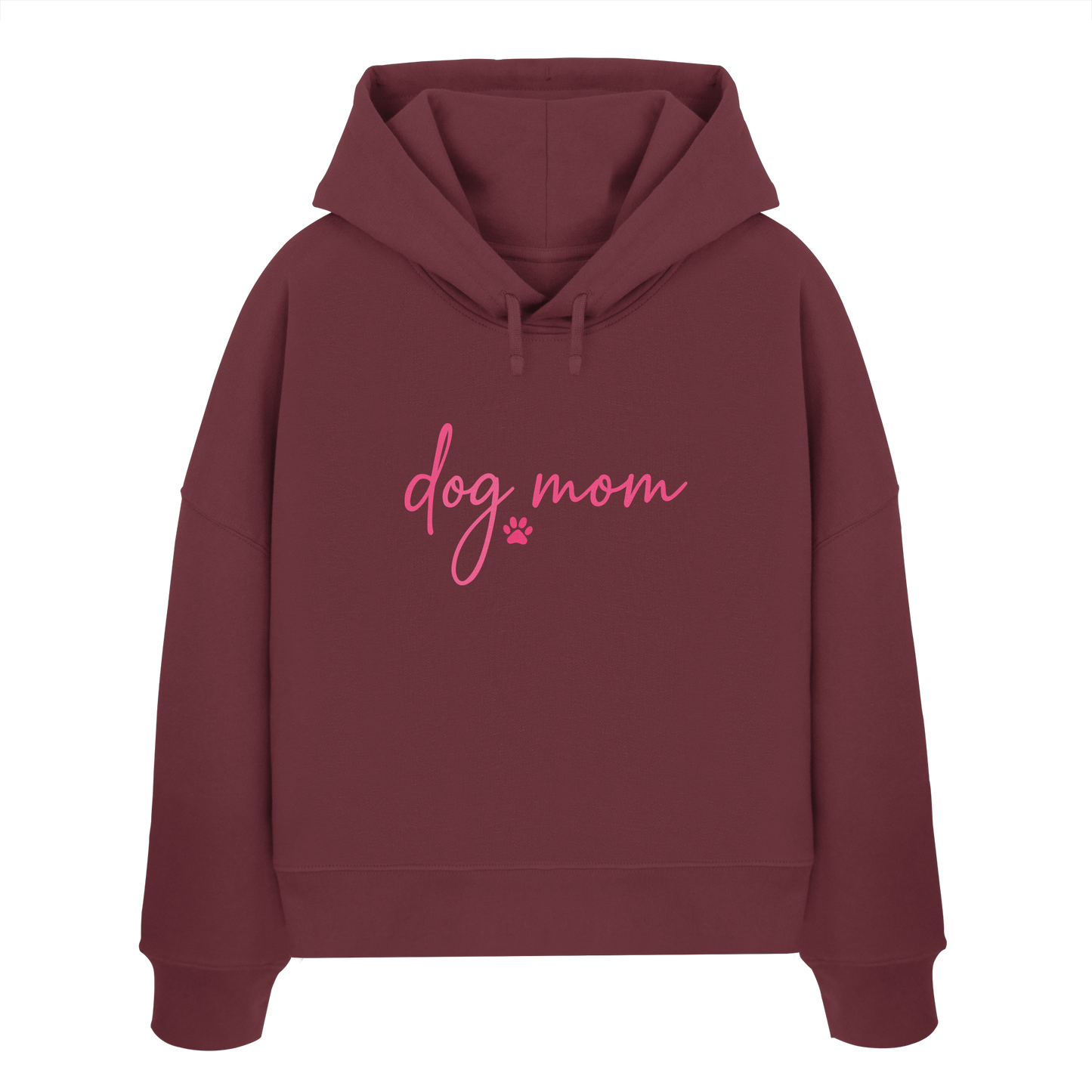 DOG MOM für Hundemamas und Hundemädchen - Womens Organic Boxcut Hoodie