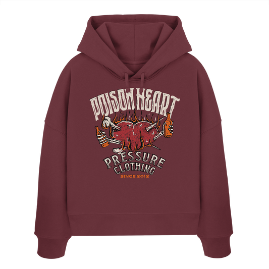 Poison Heart – Punk Rock - Womens Organic Boxcut Hoodie