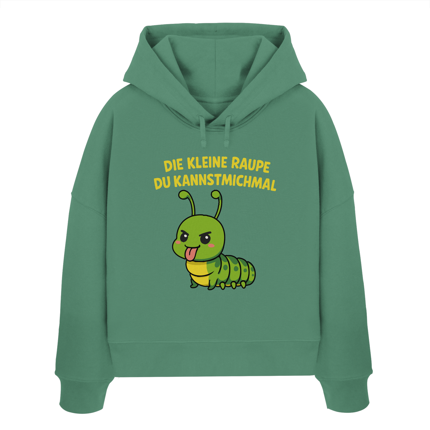 Freche Raupe mit Spruch | Lustiges Cartoon-Motiv mit Klartext-Garantie - Womens Organic Boxcut Hoodie