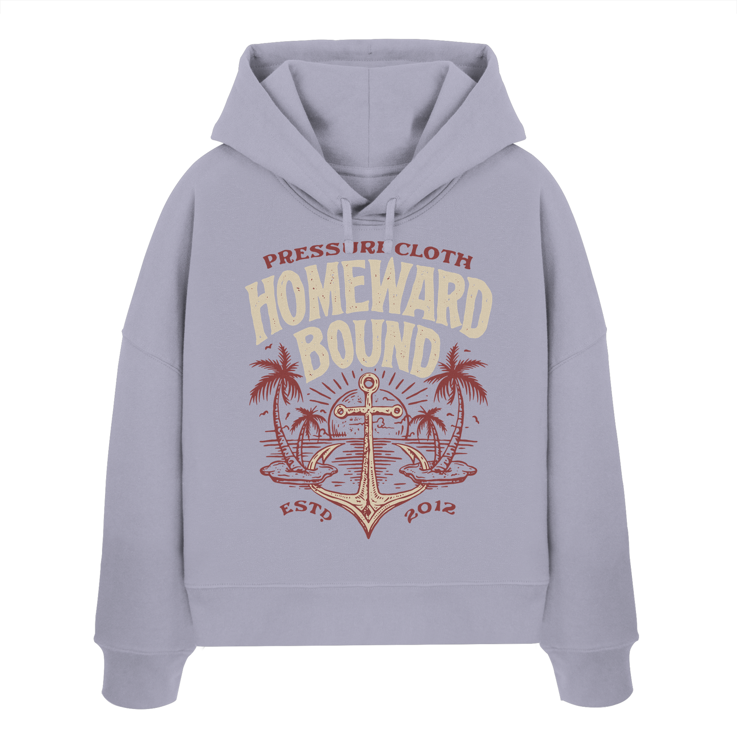 HOMEWARD BOUND - Pressure Cloth - Womens Organic Boxcut Hoodie