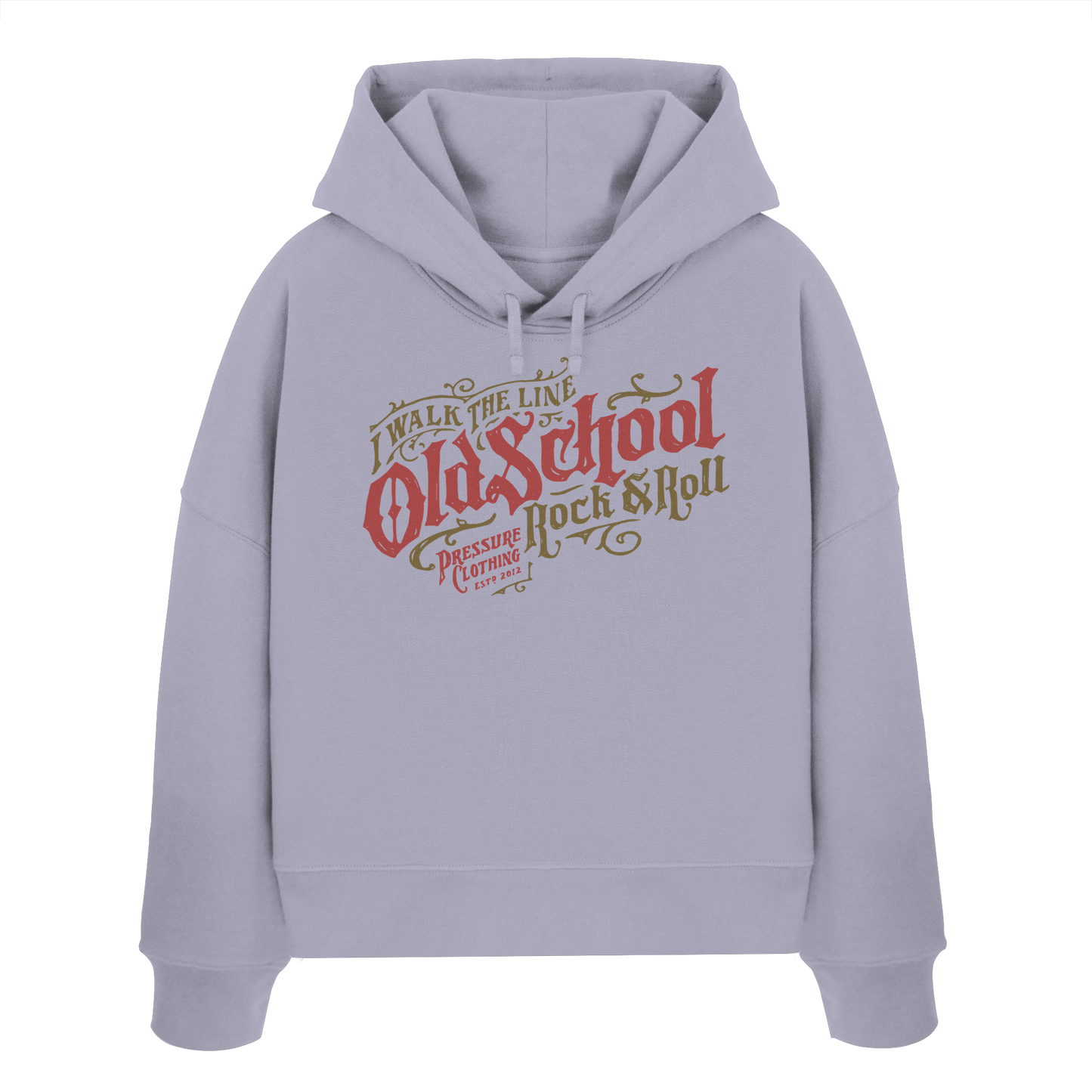 Oldschool Rock & Roll - Pressure Cloth - Womens Organic Boxcut Hoodie