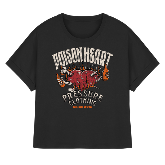 Poison Heart – Punk Rock - Womens Organic Rolled Sleeves T-Shirt