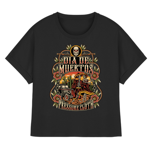 DIA DE MUERTOS - Pressure Cloth - Womens Organic Rolled Sleeves T-Shirt