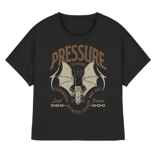 Heaven and Hell - Pressure Cloth - Womens Organic Rolled Sleeves T-Shirt