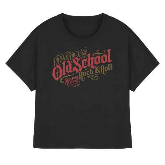 Oldschool Rock & Roll - Pressure Cloth - Womens Organic Rolled Sleeves T-Shirt