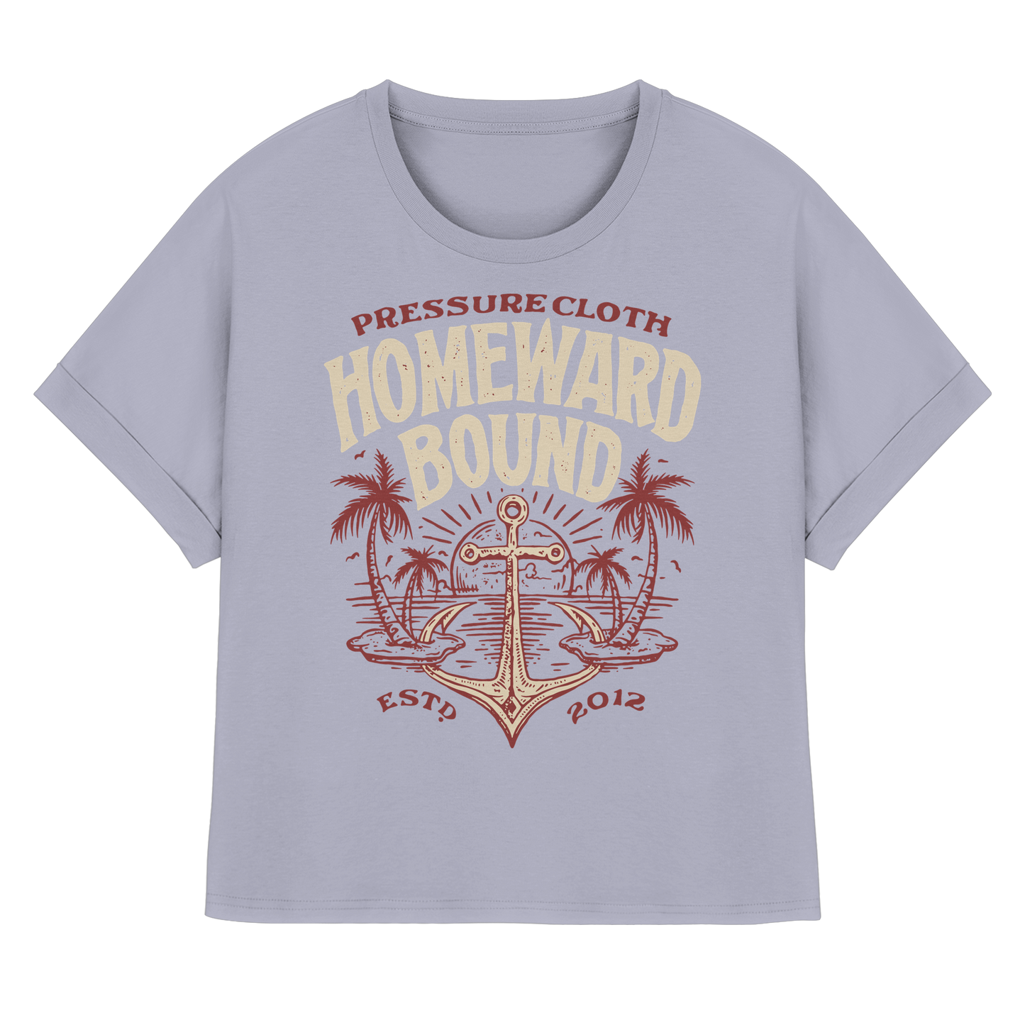 HOMEWARD BOUND - Pressure Cloth - Womens Organic Rolled Sleeves T-Shirt