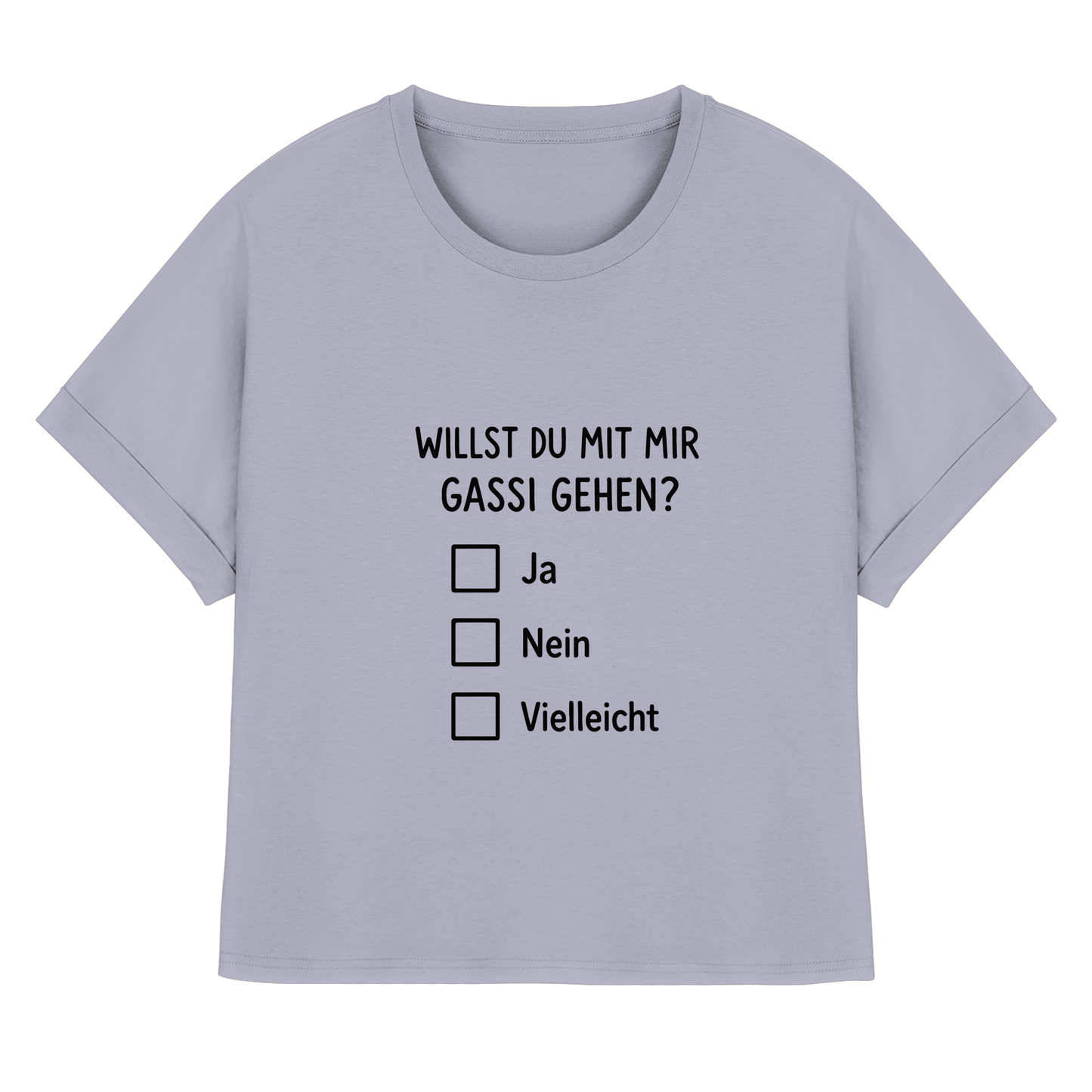 Willst du mit mir Gassi gehen? - Sprüche Shirt Hundemamas - Womens Organic Rolled Sleeves T-Shirt